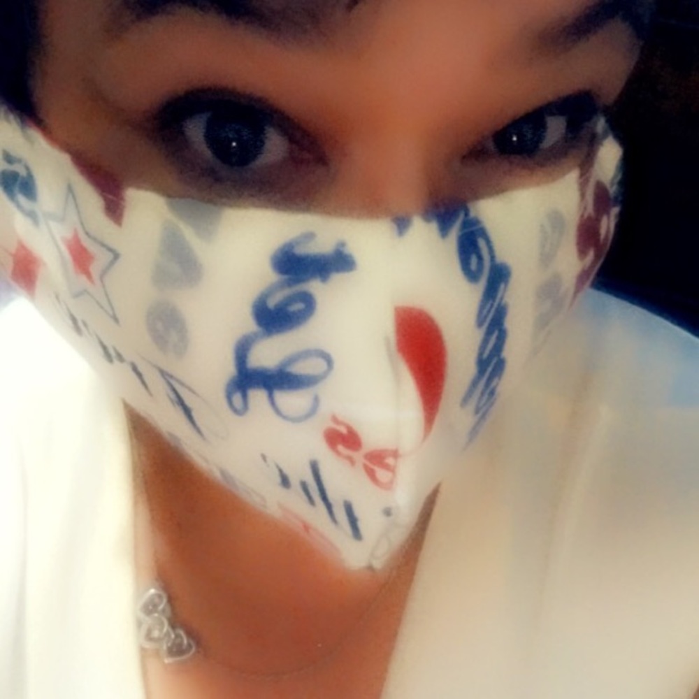 Full coverage patriotic face mask